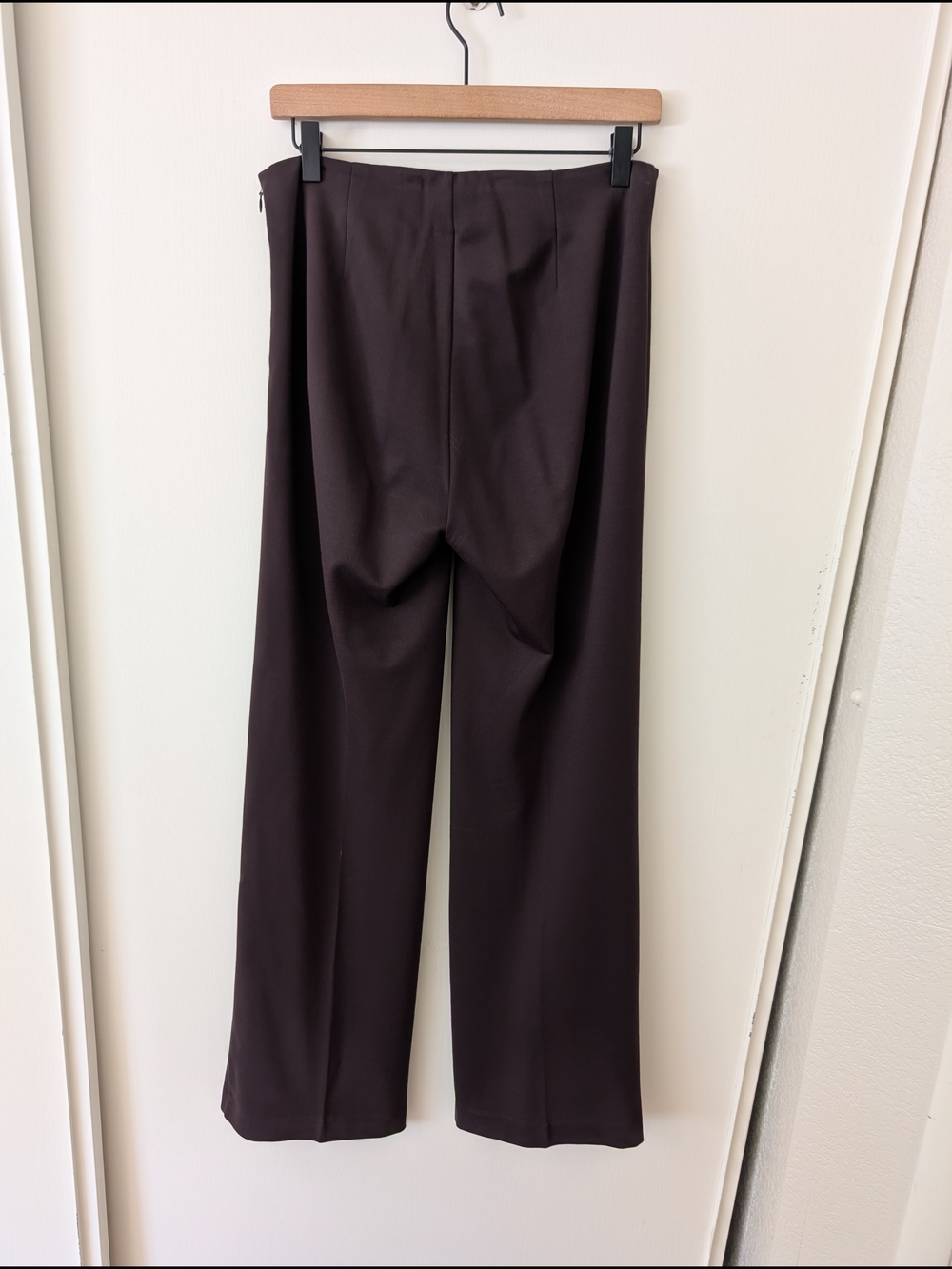 J. McLaughlin Women 4 Brown Wide Leg Dress Pants Minimalist Classic Contemporary - Picture 6 of 9